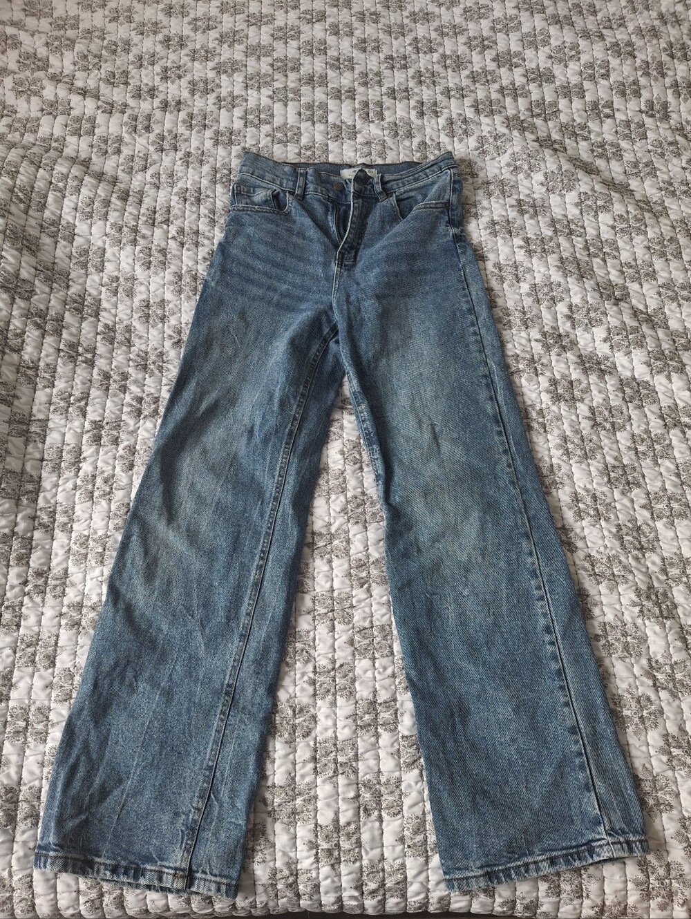 Ardene Vintage-Inspired Blue Wide-Leg Jeans